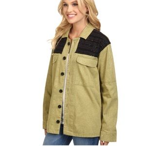 Volcom Glam Slam Cargo Military Shacket Jacket Army Green Size Medium